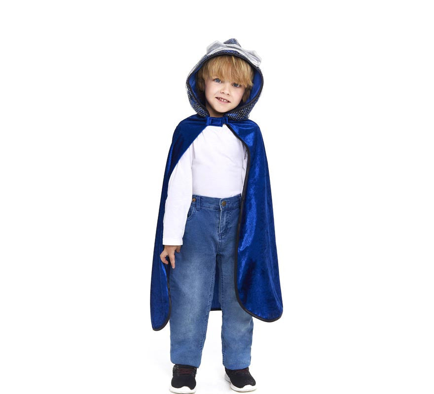 Translation missing: fr.Capa de Caballero azul con capucha infantil