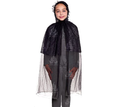 Cape en dentelle noire pour enfant 90 cm