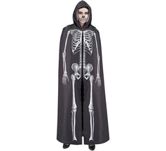 Cape squelette à capuche 145 cm