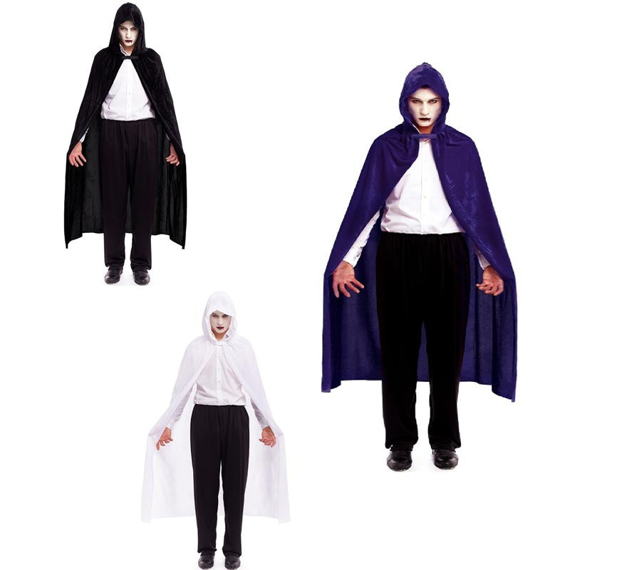 Translation missing: fr.Capa de Terciopelo con Capucha de 140 cm en varios colores
