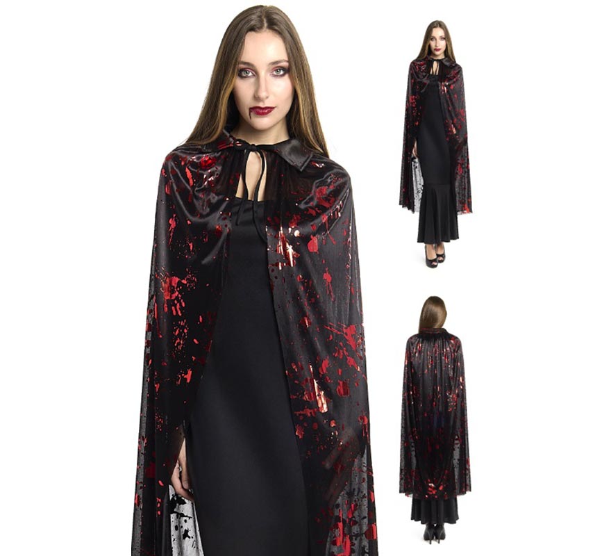 Capa de Vampiro con Mano Sangre de 120 cm