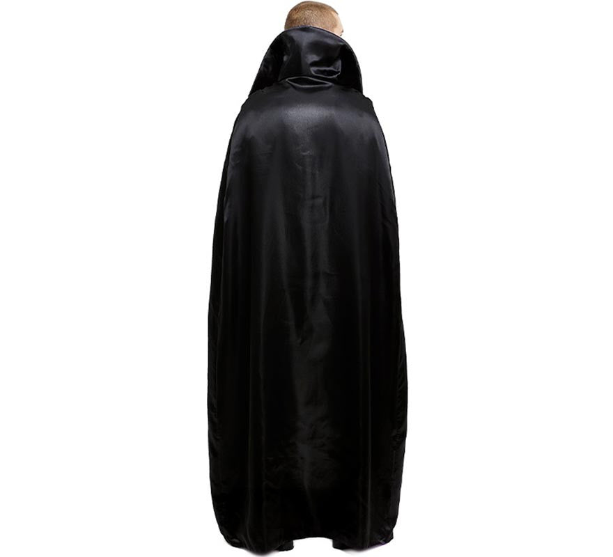 Translation missing: fr.Capa de Vampiro negra con cuello morado adulto de 180 cm