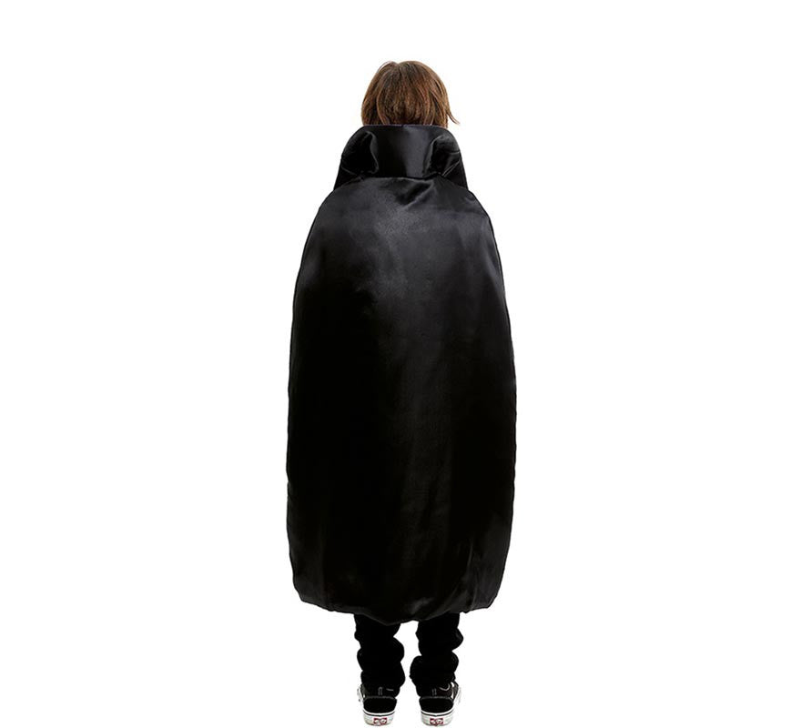 Translation missing: fr.Capa de Vampiro negra con cuello morado infantil de 120 cm