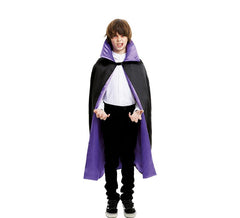 Cape Vampire noire avec col enfant violet 120 cm
