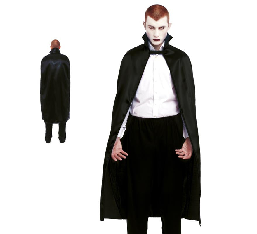 Translation missing: fr.Capa de Vampiro negro cuello corto de 140 cm