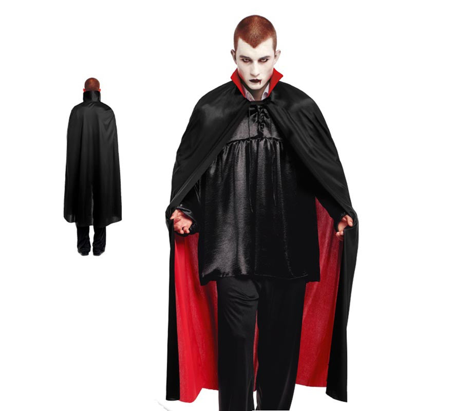 Translation missing: fr.Capa de vampiro negro y rojo de 140 cm