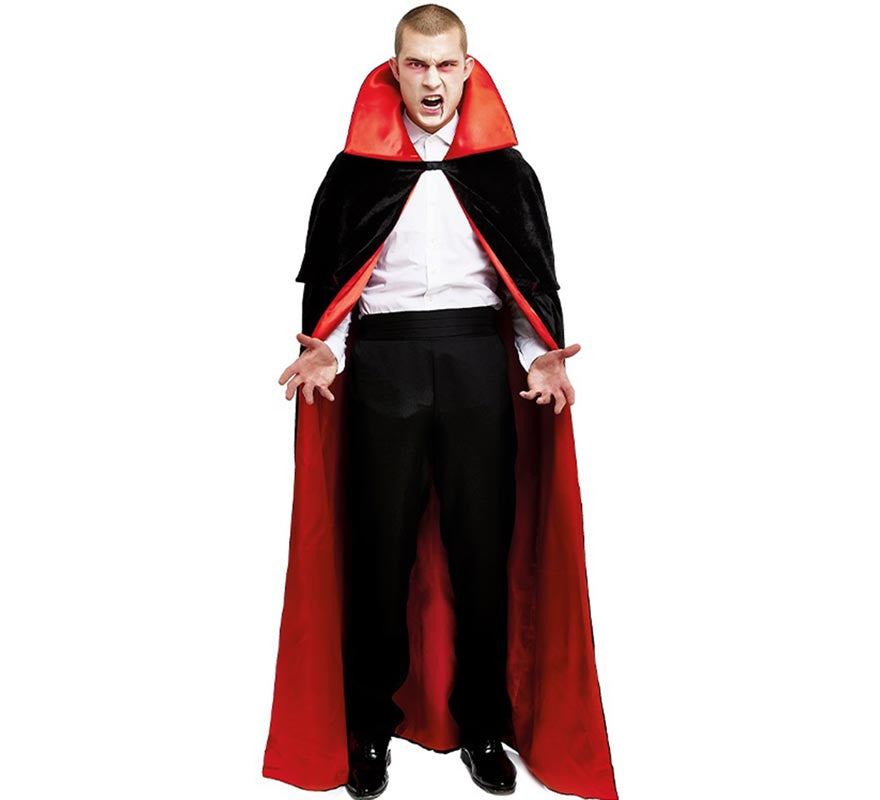 Translation missing: fr.Capa de Vampiro Satén y Terciopelo con cuello adulto de 180 cm