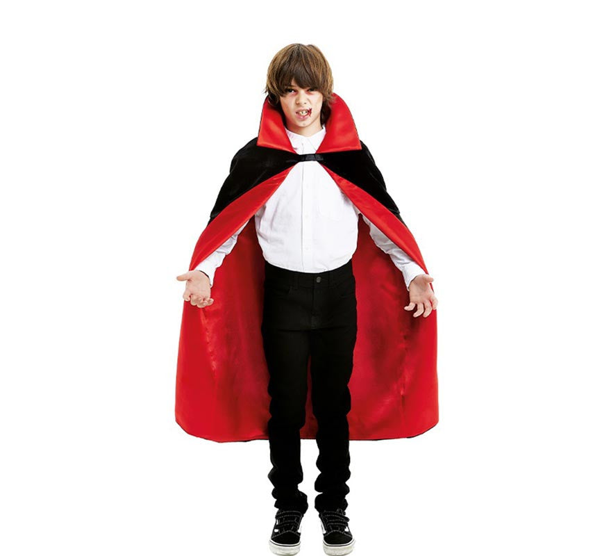 Translation missing: fr.Capa de Vampiro Satén y Terciopelo con cuello infantil de 120 cm