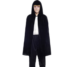 Cape en velours pour enfant de 90 cm avec capuche en différentes couleurs