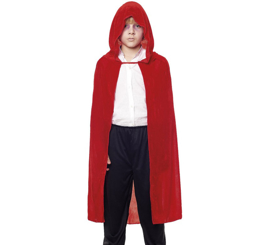 Translation missing: fr.Capa Infantil 90 cm Terciopelo con Capucha en varios colores