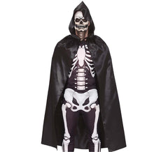 Cape noire avec capuche 120 cm