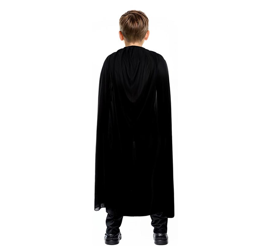Translation missing: fr.Capa negra con capucha infantil de 100 cm