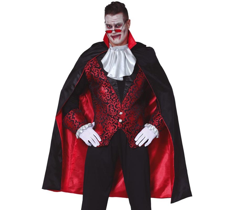 Translation missing: fr.Capa Negra de Vampiro de con Forro Rojo 115 cm