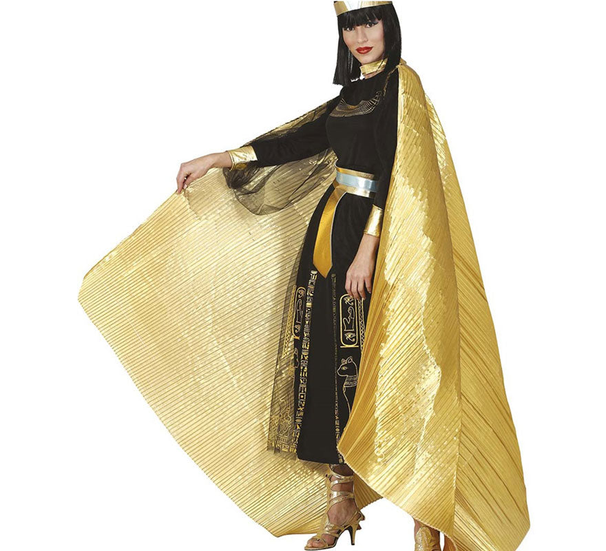 Capa Plisada Antigua Larga Oro de 140 cm