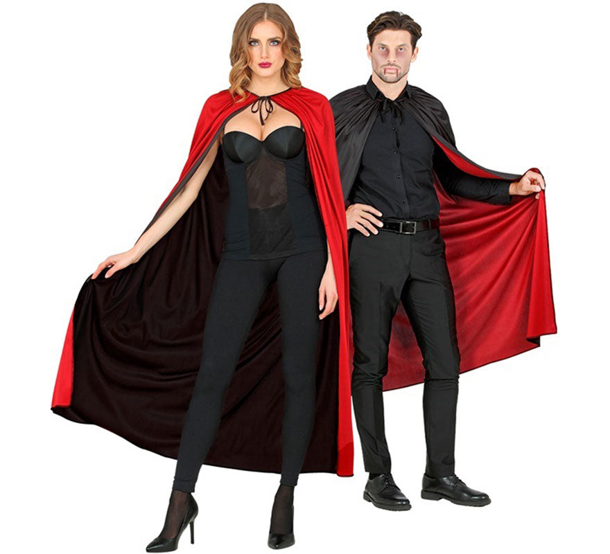 Translation missing: fr.Capa Reversible negro y rojo de 130 cm para adultos