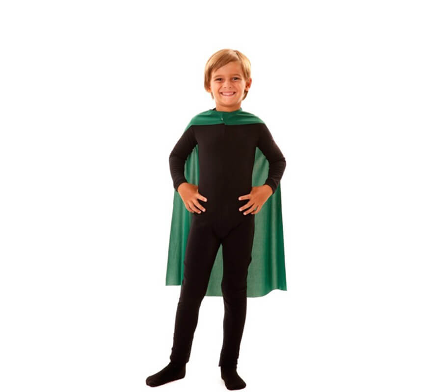 Translation missing: fr.Capa Superhéroe Infantil Verde de 70 cm