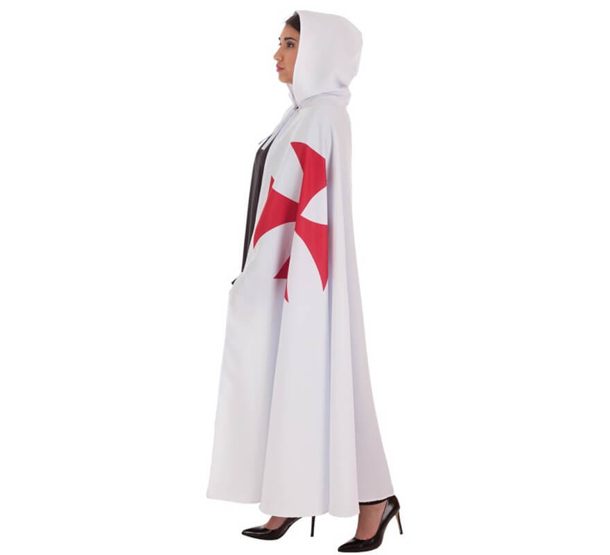 Translation missing: fr.Capa Templaria Blanca con cruz para adultos