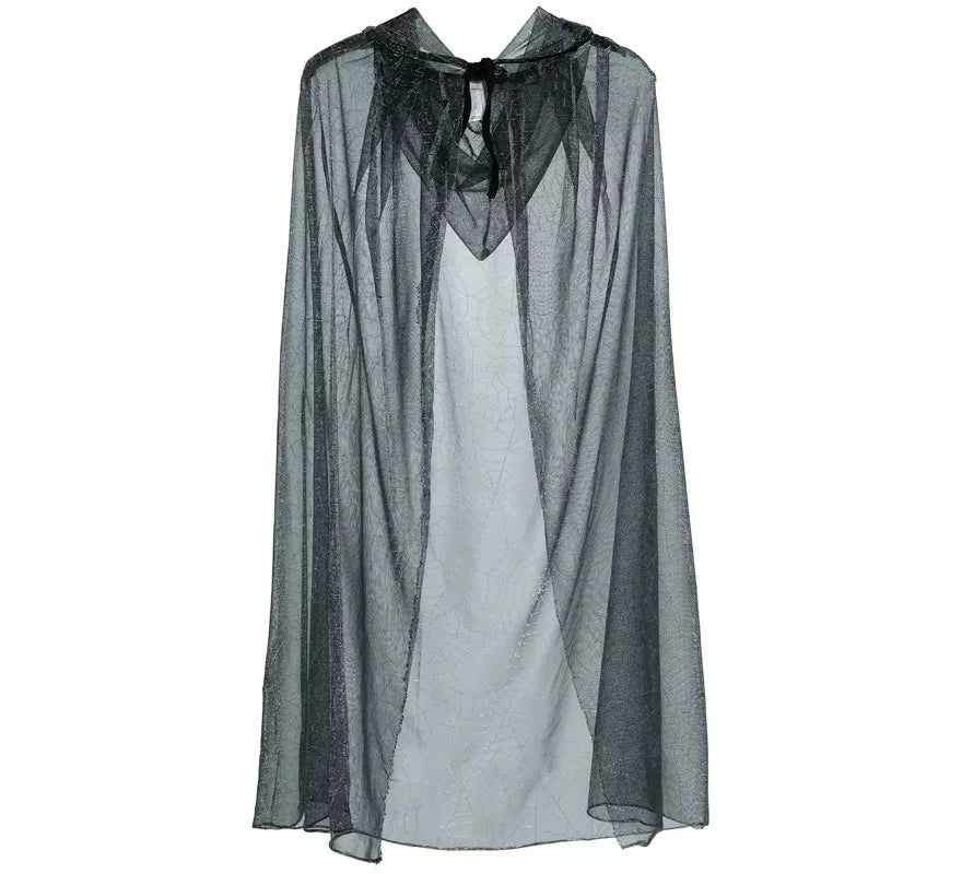 Capa Transparente Brillante plata de 130 cm para mujer