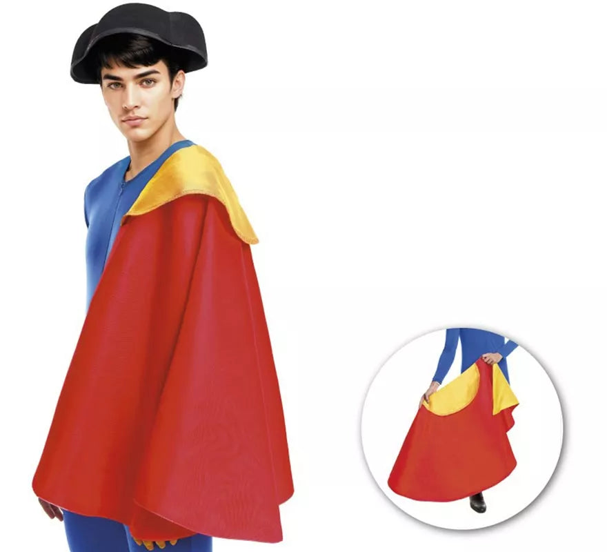 Translation missing: fr.Capote de Torero grande rojo y dorado de 150x70 cm