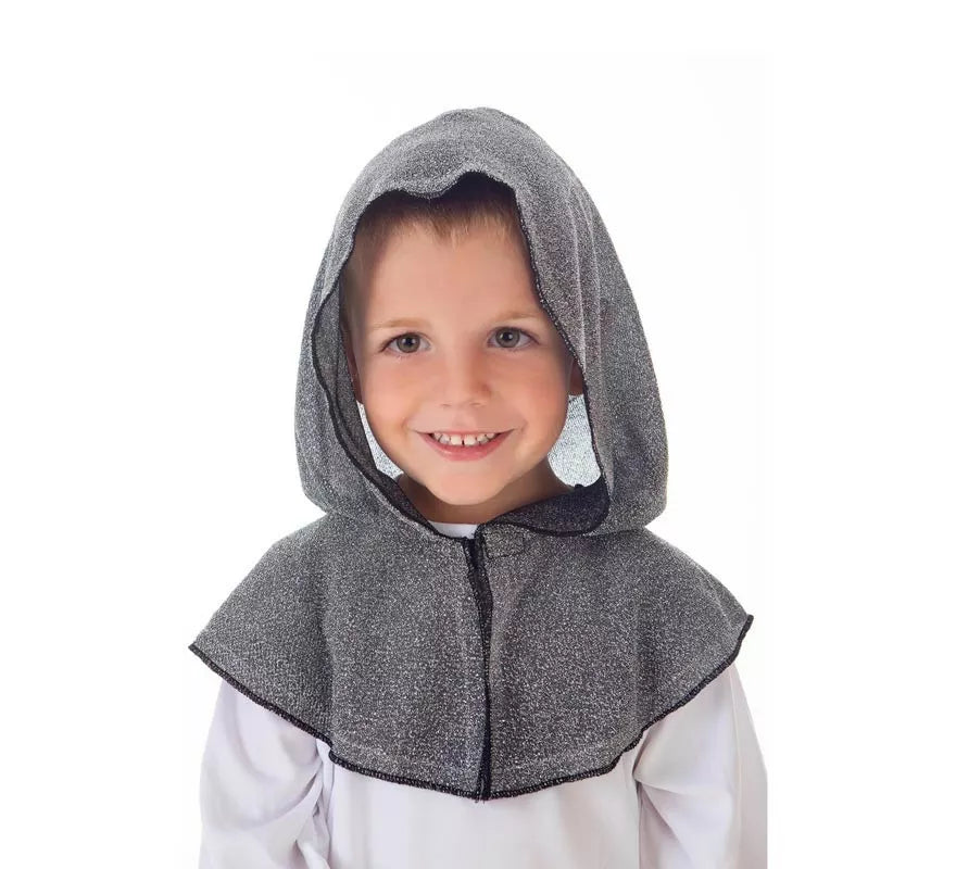 Translation missing: fr.Capucha de Caballero Medieval gris para niño