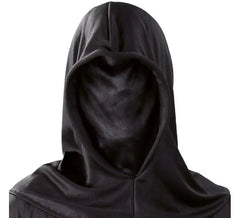 Cagoule noire en tissu pour Halloween