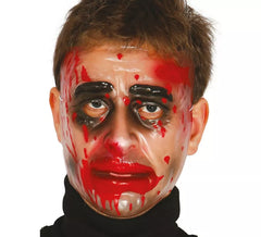 Masque de Transparent homme Zombie avec effet fluorescent pour Halloween.
