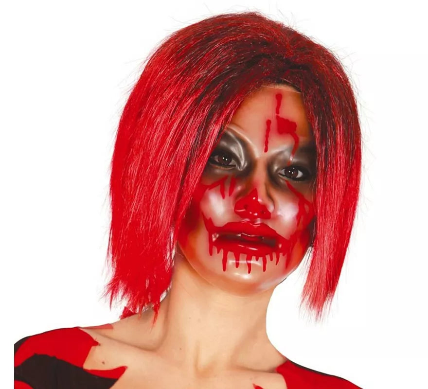 Translation missing: fr.Careta de mujer Zombie transparente con sangre