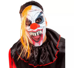 Masque de clown d'horreur aux cheveux orange