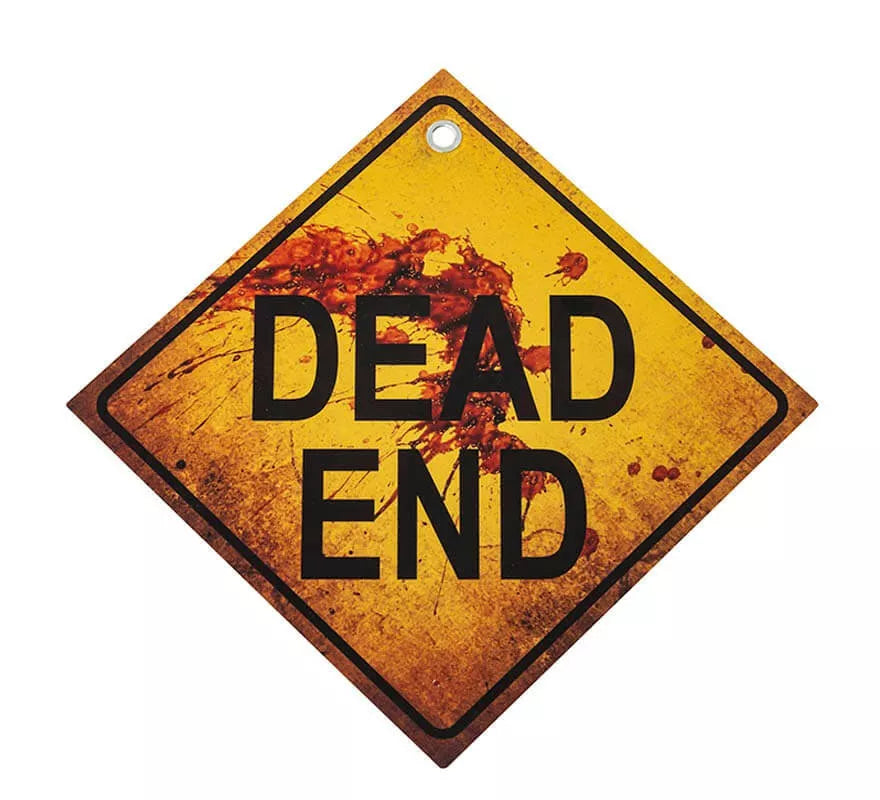 Translation missing: fr.Cartel de Camino sin retorno (Dead End) de 24x24x0,5 cm