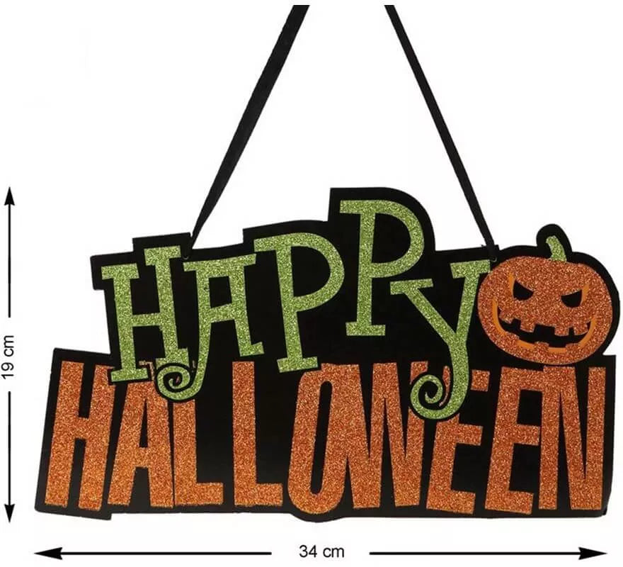 Translation missing: fr.Cartel Happy Halloween de 34x19 cm