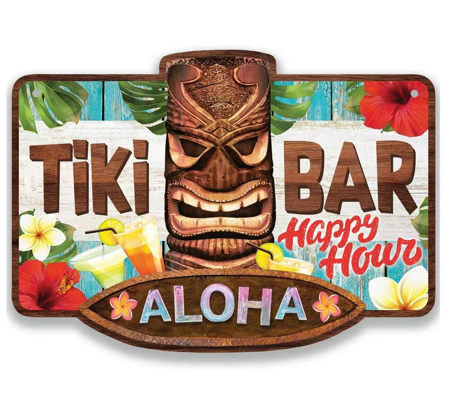 Translation missing: fr.Cartel Tiki Bar Aloha de 25x35 cm