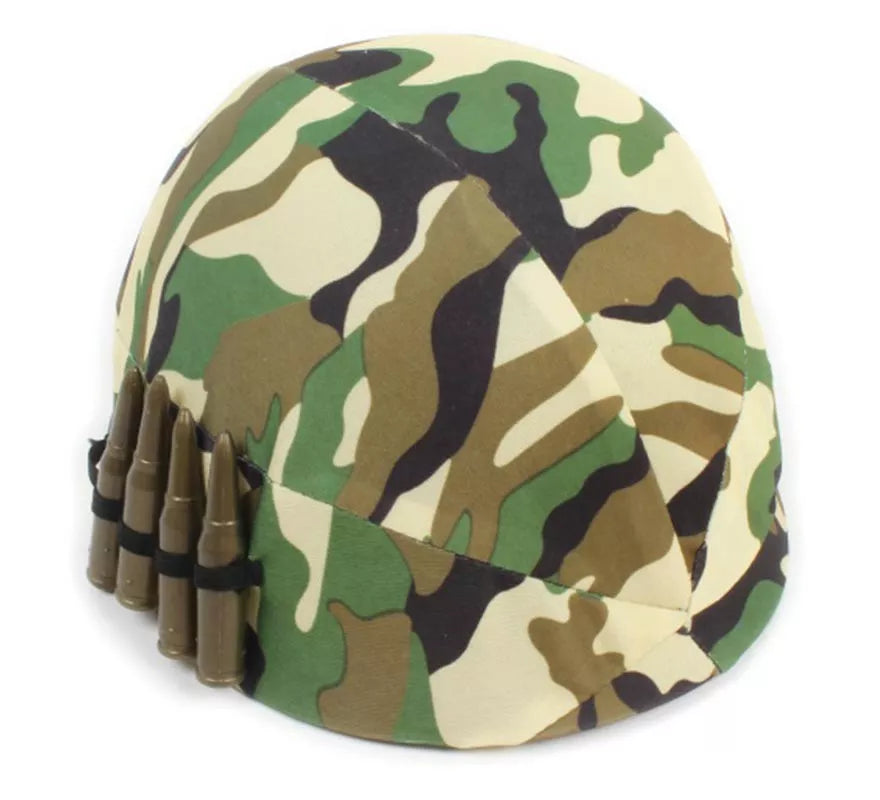 Translation missing: fr.Casco Camuflado con tela infantil de 25 cm