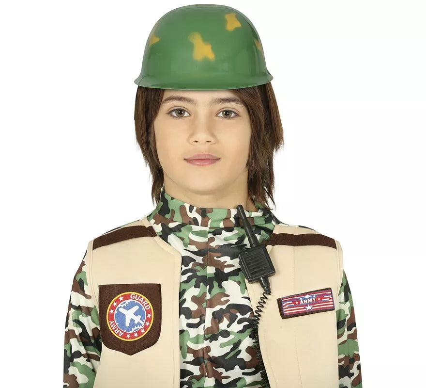 Translation missing: fr.Casco con estampado Militar para niño