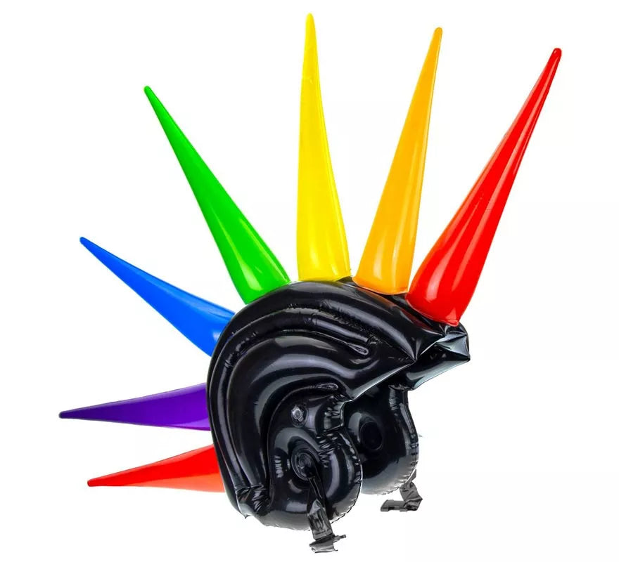 Translation missing: fr.Casco con Puntas multicolor hinchable de 90 cm