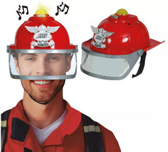 Casque de pompier avec sirène et gyrophare