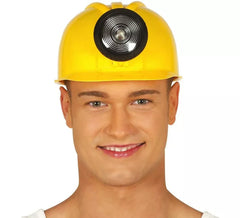 Casque minier avec lumière
