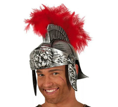 Casque de Romain Argenté avec des Plumes