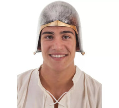 Casque de Soldat Médiéval Argent et Doré