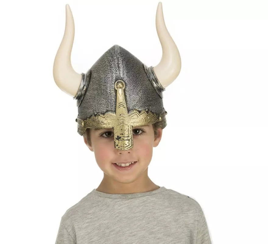Translation missing: fr.Casco de Vikingo con cuernos y cubre nariz Infantil