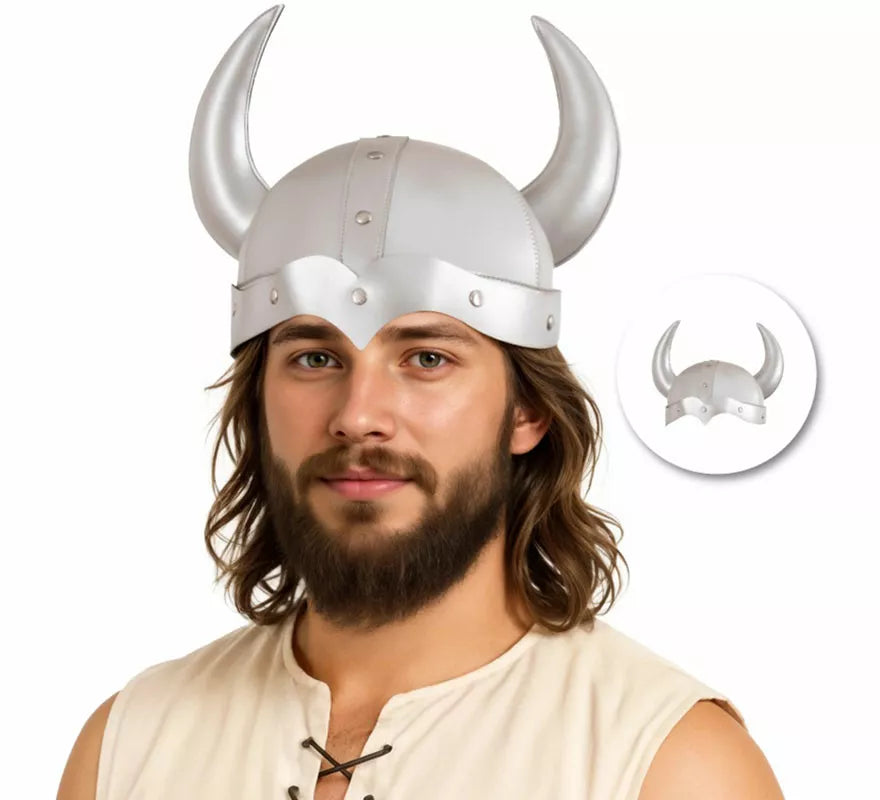 Translation missing: fr.Casco de Vikingo plateado