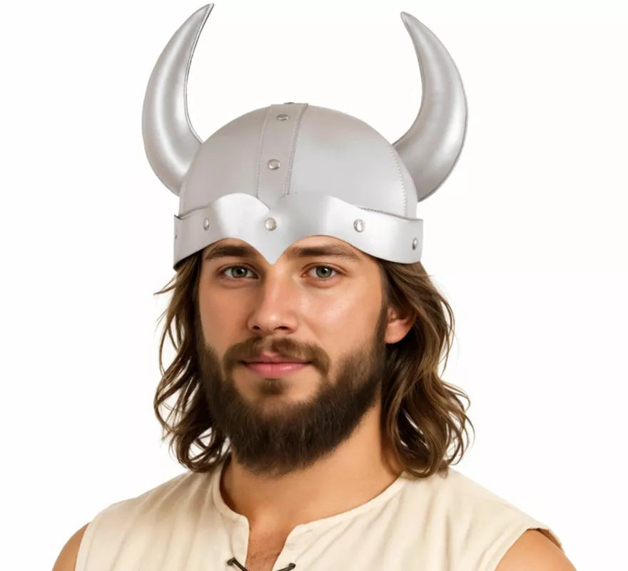 Translation missing: fr.Casco de Vikingo plateado