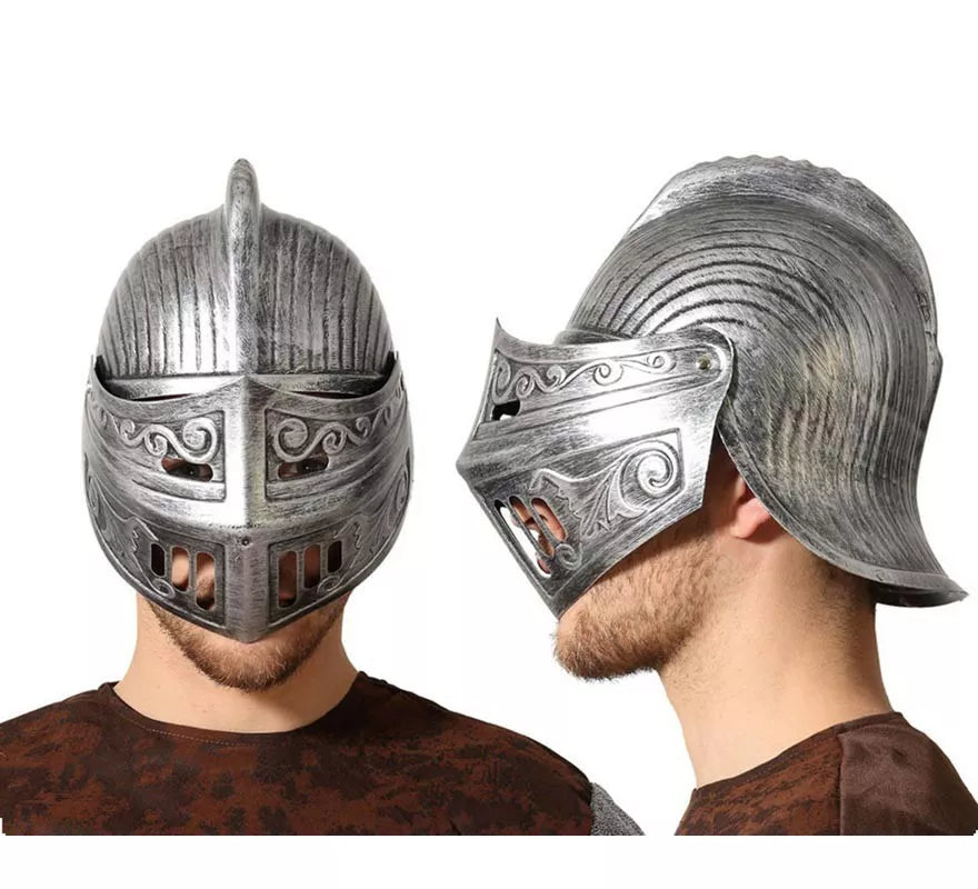 Translation missing: fr.Casco Plateado Medieval con Visera