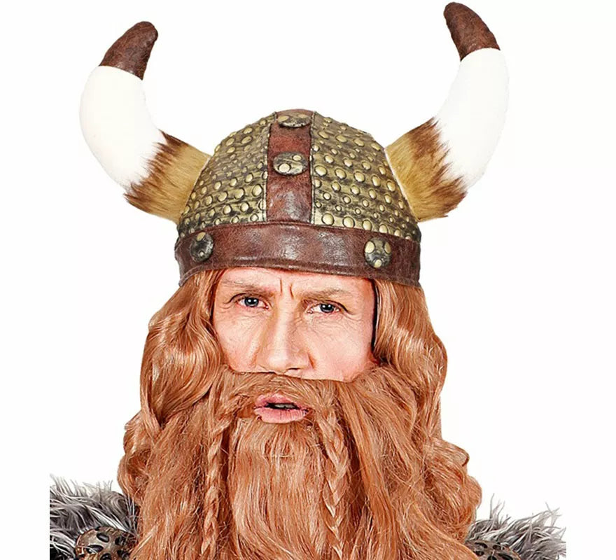 Casco Vikingo con Pelo Sintético