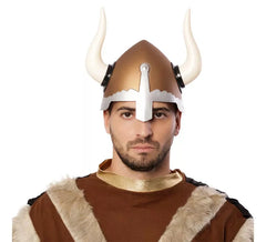 Casque Viking de luxe avec cornes