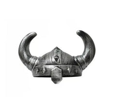 Casque viking antique en argent avec cornes