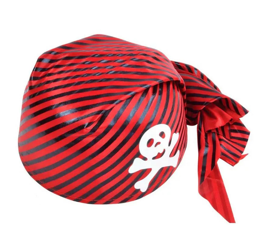 Translation missing: fr.Casquete Pirata con rayas rojo y negro