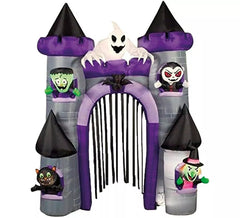 Château gonflable Halloween avec LED 270 cm