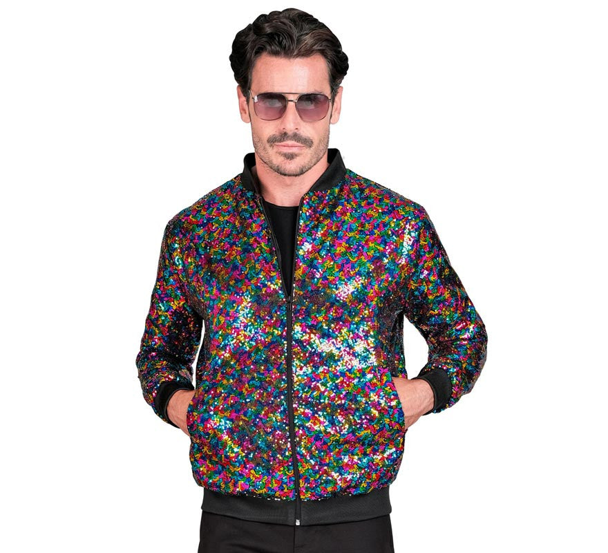 Translation missing: fr.Cazadora Bomber Party Fashion multicolor para adulto