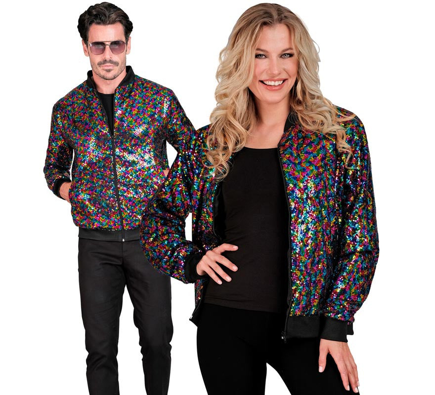 Translation missing: fr.Cazadora Bomber Party Fashion multicolor para adulto