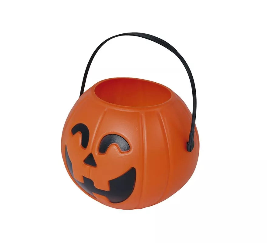 Translation missing: fr.Cesta Calabaza 11 cm de plástico para Halloween